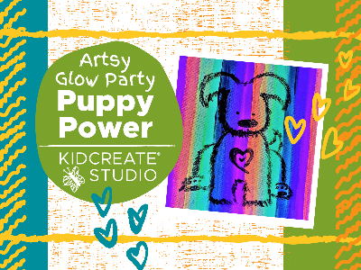 Kidcreate Studio - Johns Creek. Artsy Glow Party- Puppy Power (5-10Y)